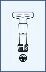 kladívko broušené s trojcestným vrtáním pro trojcestné kohouty vč. O kroužku, matky a podložky