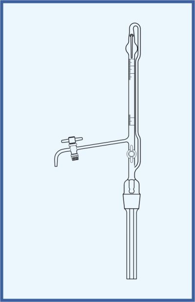 Automatic burettes according to Pellet - with stopcock, QUALICOLOR - with intermediate stopcock, PTFE key, class AS