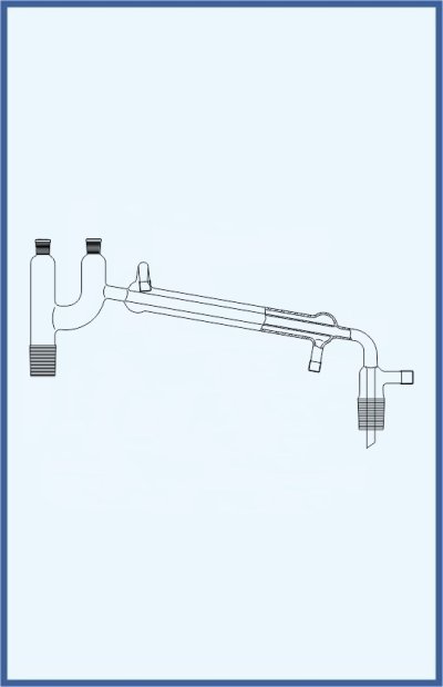 Destilační kolona podle Claisena, s vakuovým adaptérem, se závity GL 14