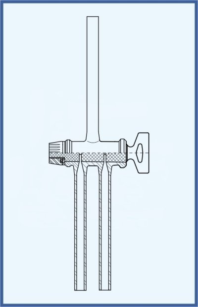 Kohouty, ventily a kladívka - kohout dvoucestný kompletní se skleněným kladívkem
