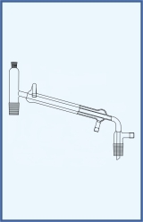 Destilační kolona s chladičem Liebig vakuovým adaptérem a závity GL 14