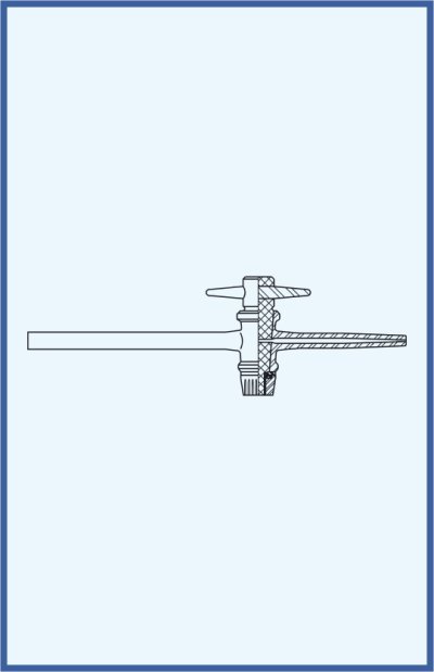 Kohouty, ventily a kladívka - byretový kohout jednocestný kompletní s teflonovým kladívkem, se špičkou, třída AS