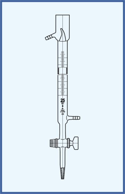 Burette acc. to Daffert, stopcock, glass key