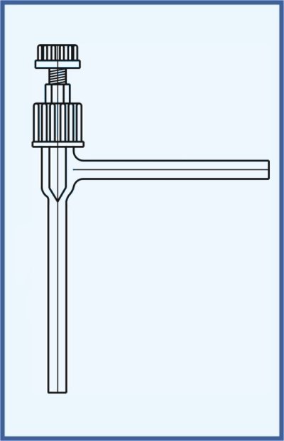 Hahn, Ventile und Küken - Ventile - PTFE Nadel - Ventil VT 0-2 - Einweg, Winkel