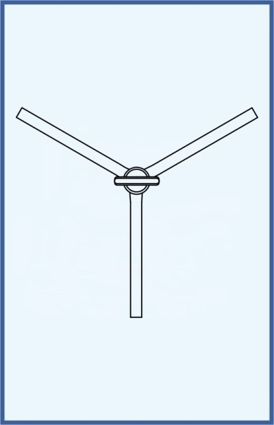 Y-kohout trojcestný, kompletní se skleněným kladívkem