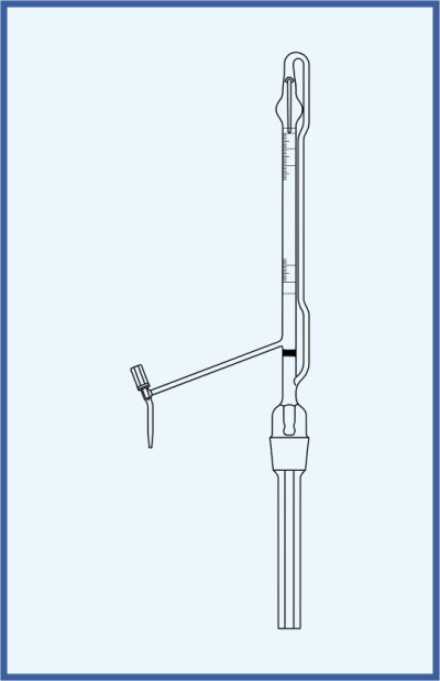 Automatische Bürette nach Pellet - mit PTFE Ventil, QUALICOLOR - mit Shellbach-Streifen, Klasse AS