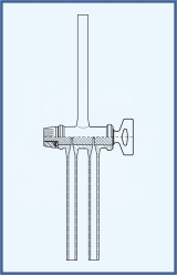 Zweiweghahn komplett mit Glas-Küken