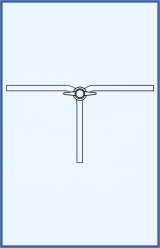 3 - way stopcock acc. to Czako, complete with PTFE key