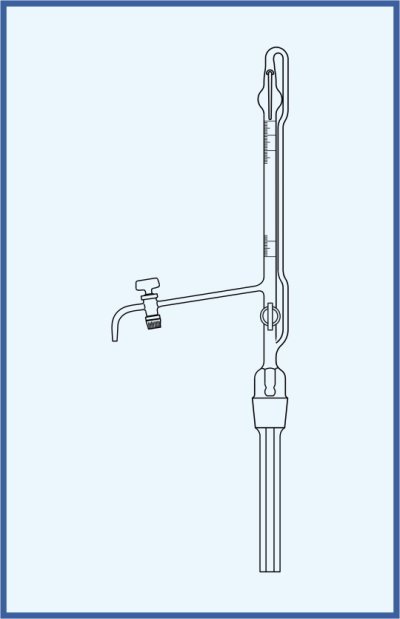 Automatic burettes according to Pellet - with stopcock, QUALICOLOR - with intermediate stopcock, glass key, class AS