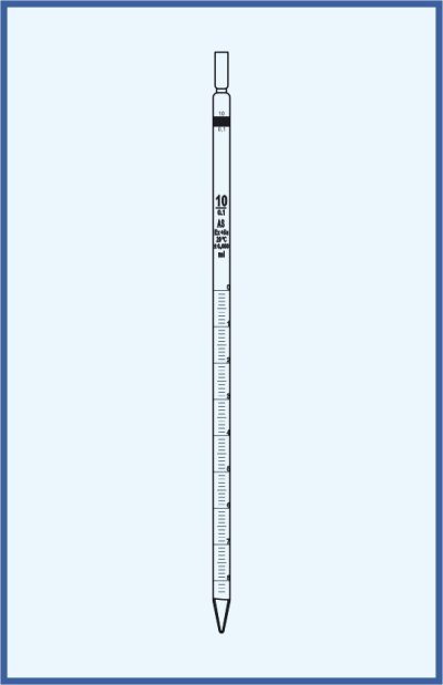 Pipette - Meßpipette, QUALICOLOR, COLOR CODE - für vollständigen Auslauf, Klasse AS