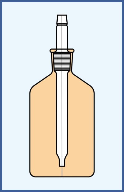 Dropping bottles - with ground in pipette stopper - amber