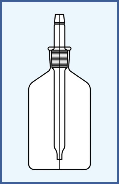 Lahev indikátorová - se zabroušenou pipetou a NZ, čirá