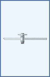 single way stopcock for separatory funnels - complete with PTFE key