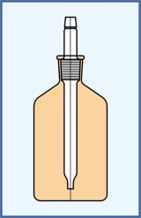 with ground in pipette stopper - amber