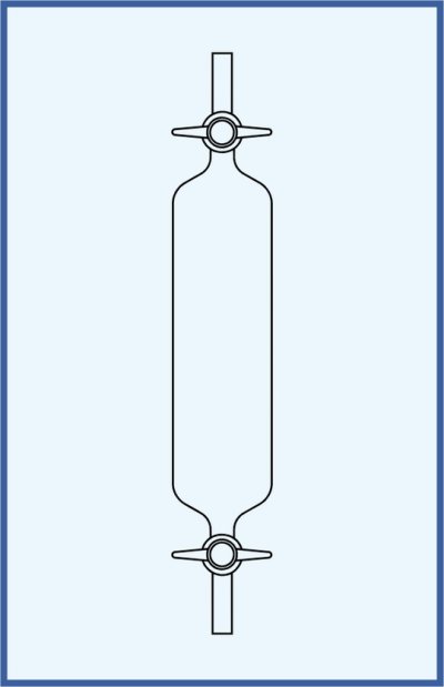 Vzorkovnice na plyny - s rovnými kohouty - teflonové kladívko