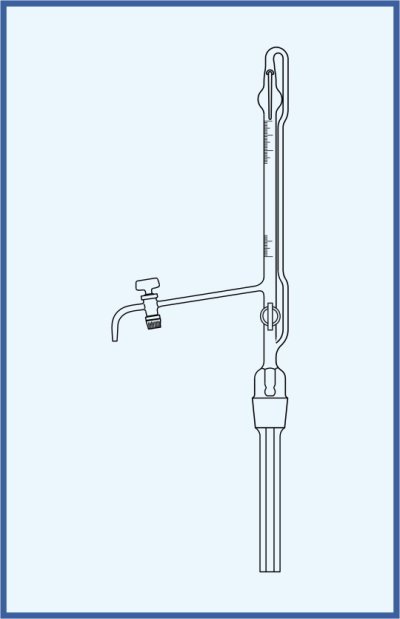 Automatic burettes according to Pellet - with stopcock, QUALICOLOR - with intermediate stopcock, glass key, class B