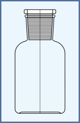 ground-in flat stopper, standard shape - clear