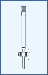 with sintered glass disc (Porosity 0) and SJ socket and stopcock with PTFE key