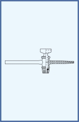 Bürettenhahn komplett mit Glas-Küken, mit Spitze, Klasse AS