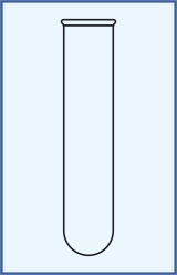 Test tubes with rim, round bottom