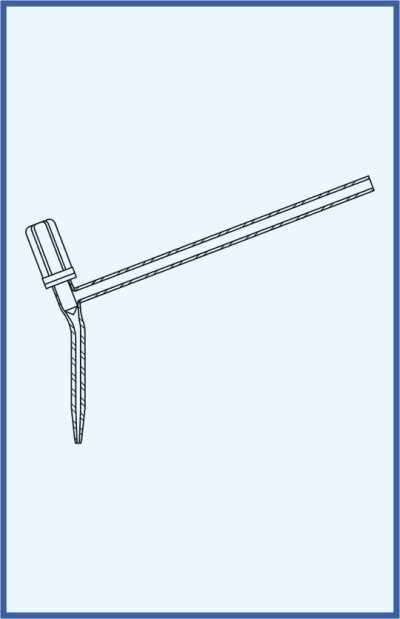 Kohouty, ventily a kladívka - byretový ventil s teflonovou kuželkou