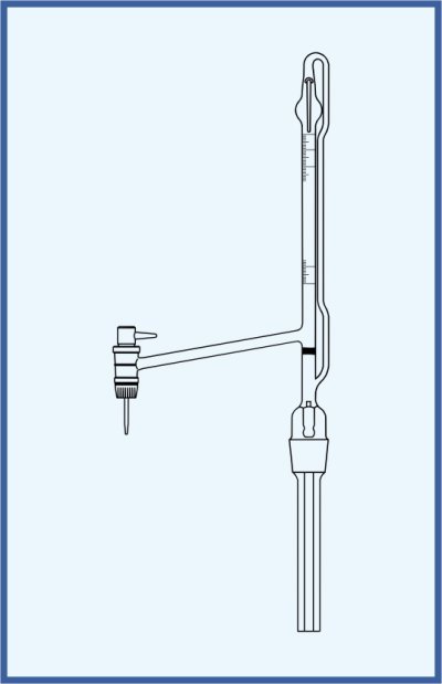 Automatische Bürette nach Pellet - seitliches Küken, QUALICOLOR - seitliches PTFE Küken, Klasse AS