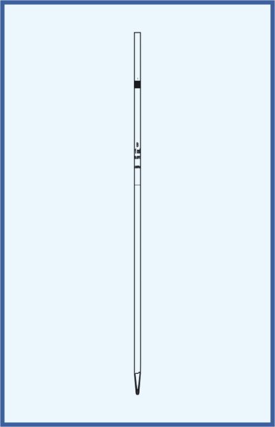 Pipette - Vollpipette, QUALICOLOR, COLOR CODE - mit einer Marke - gerade Ausgührung, Klass B