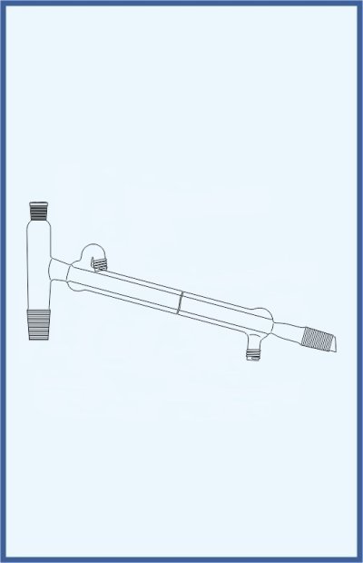 Distilling link with Liebig condenser and screw GL 14