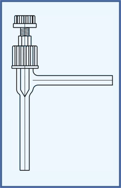 Hahn, Ventile und Küken - Ventile - PTFE Nadel - Ventil VT 0-5 - Einweg, Winkel