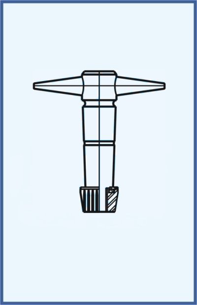 Stopcocks, valve and keys - PTFE key including O Ring, nut and washer