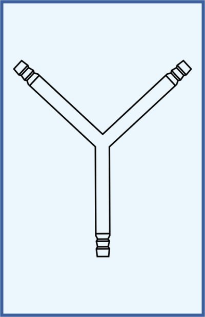 Spojovací rourka - tvar Y, s olivkami