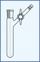 Nitrogenová trubice - Schlenkova trubice, s kohoutem, s teflonovým kladívkem