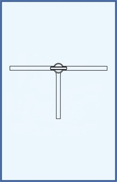 Stopcocks, valve and keys - 3 - way stopcock, complette with glass key, T - bore