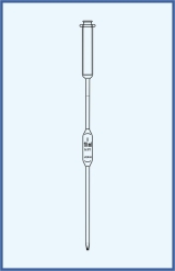 Vollpipette, erweiterte Ausführung mit einer Marke, Klasse AS, mit Kolben