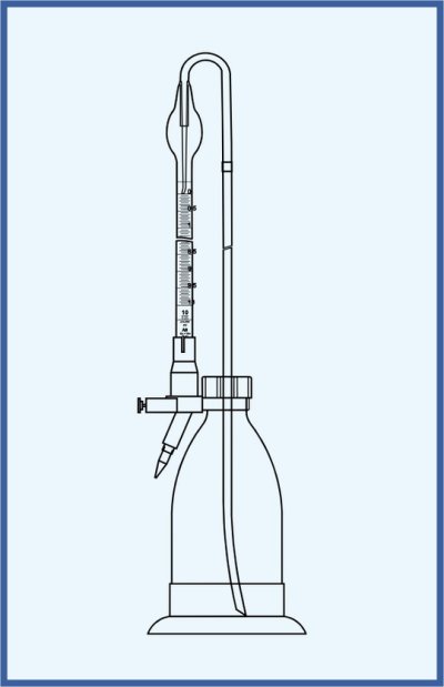 Automatische Bürette nach Schilling - mit Zubehör, Flasche 1000 ml