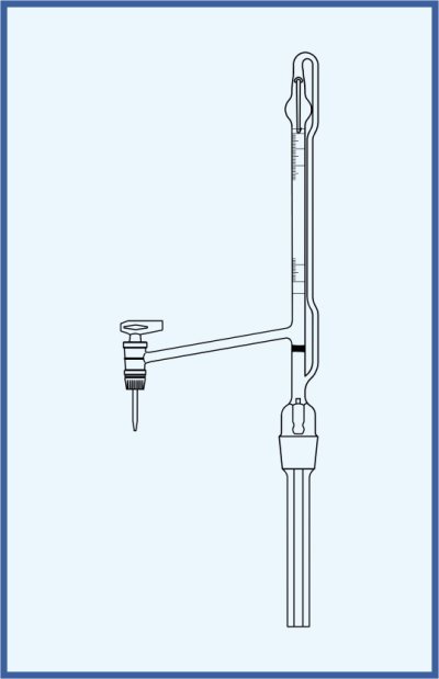 Automatic burettes according to Pellet - lateral key, QUALICOLOR - lateral glass key, with Schellbach stripe, class AS