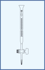 Bürette mit trichterförmiger Mündung, QUALICOLOR