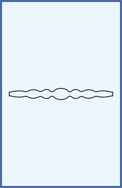 Connecting tube - straight, with conically arranged hose connections for different diameters of rubber tube