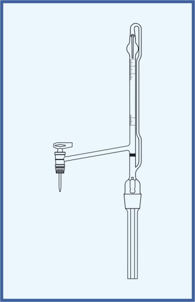 Automatic burettes according to Pellet - lateral key, QUALICOLOR - lateral glass key, class AS