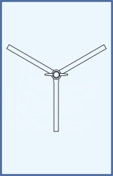 Y-Hahn, komplett mit PTFE-Küken